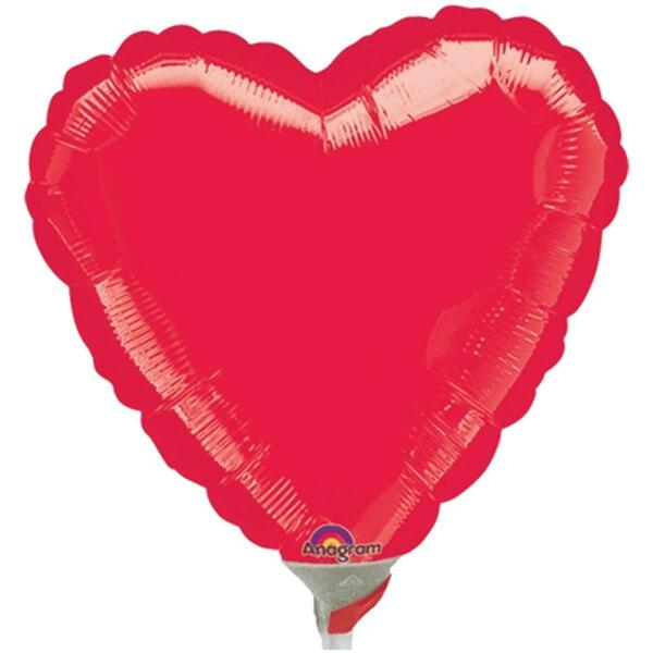Loftus International Metallic Red Heart Mini Balloon A0-0129